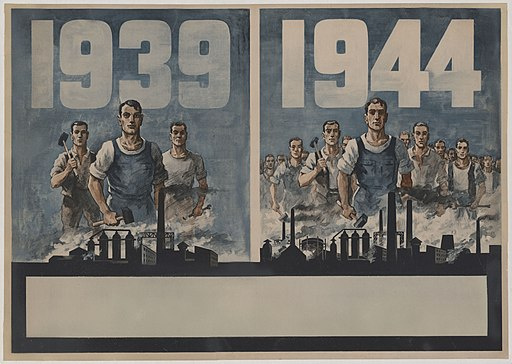 army of workers with tools 1939-1944