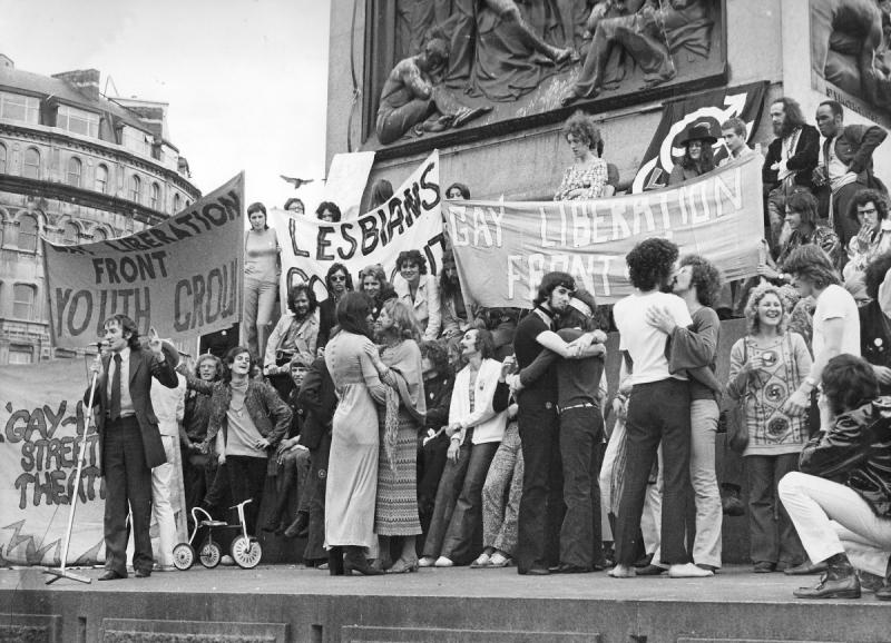 Photo of a Gay Liberation Front protest.