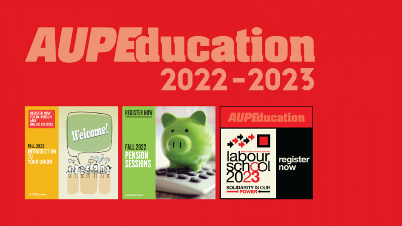 AUPE Education 2022-2023 banner