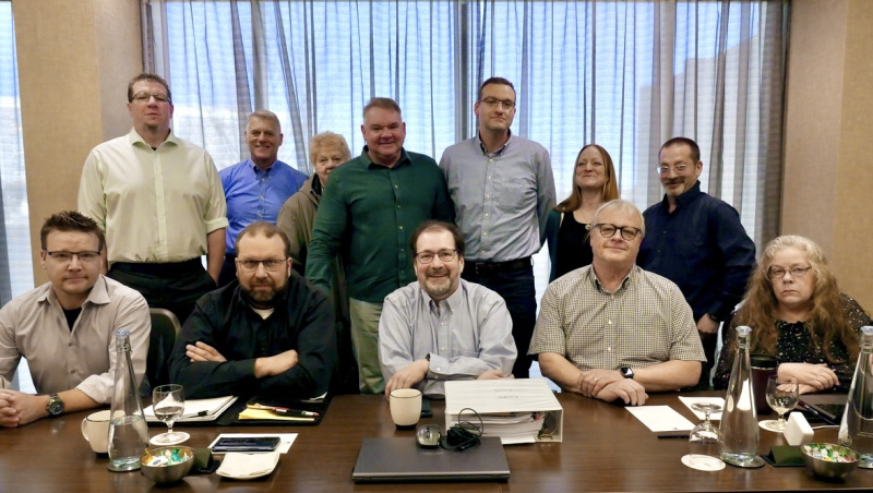 Members of Local 012 bargaining support team