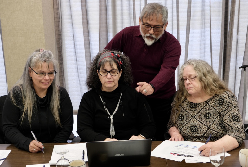 AUPE members working for the government meet to discuss bargaining.